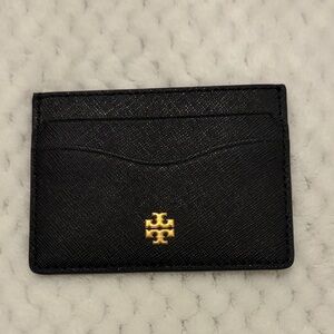 Tory Burch Emerson Slim Card Case Black